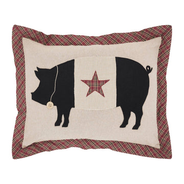 FAIRE - VHC Brands Throw Pillows Primitive Pig Pillow 14x18 Cider Mill